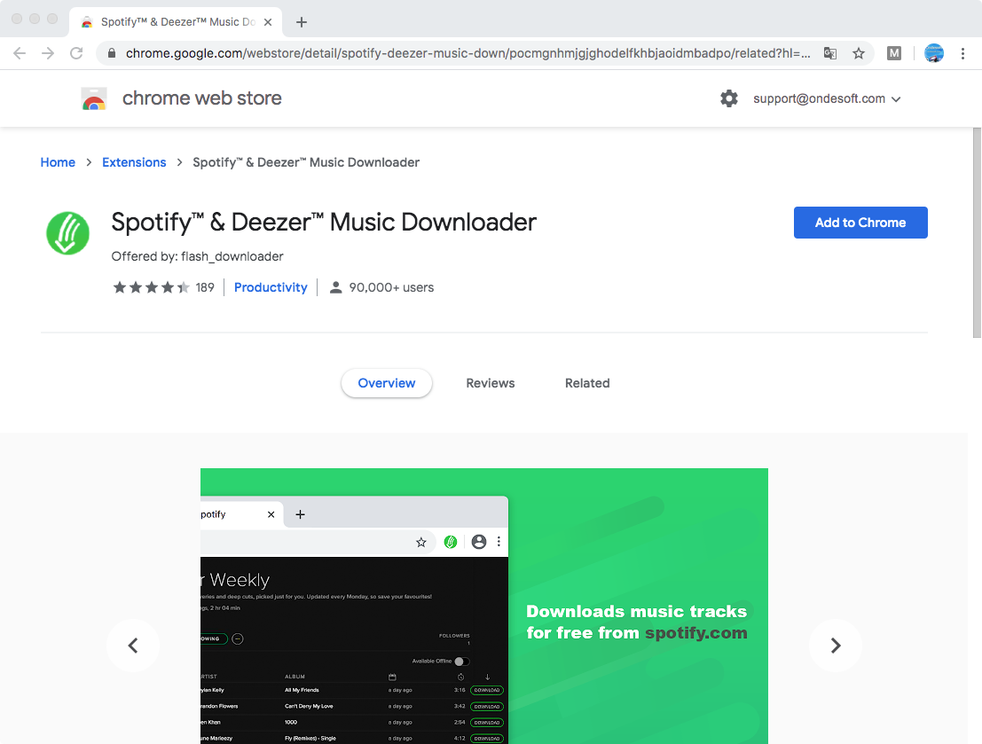 spotify deezer music downloader chrome
